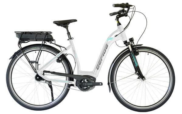 Bicicletă electrică Gepida REPTILA 1000 Nexus 7 28" US48 cm 400Wh '22 alb/albastru (Active+, HS11)