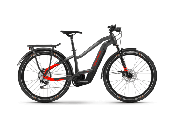 Bicicleta electrica Haibike Trekking 9 i625Wh TR48 cm '22 neagra/rosu