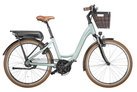 Bicicleta electrica verde RM Swing silent US46 cm '23 (500Wh, Intuvia, cu geanta de blocare)