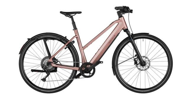 Bicicleta electrica RM UBN Seven silent TR45 cm '22 roz (furca cu arc si tub scaun, kit confort, blocare cadru Abus)