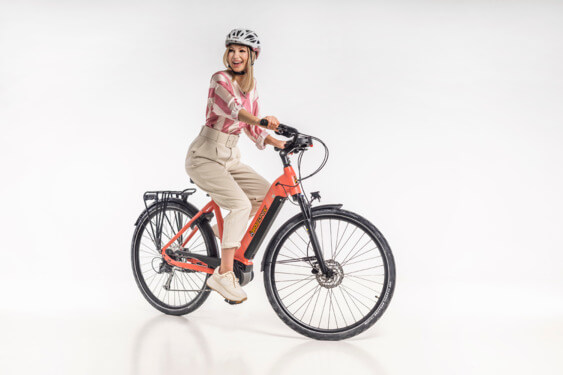 Bicicleta electrică Rideonic Trekking 1.0 500Wh US50 cm '23 roz
