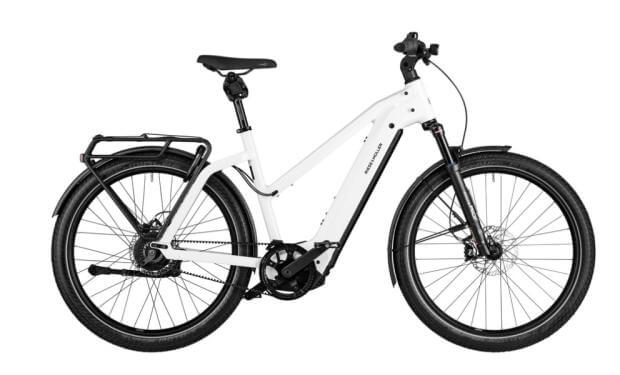 RM Charger4 Mixte GT vario HS TR46 cm '23 bicicleta electrica alba (750Wh, Kiox300, cu geanta de blocare)