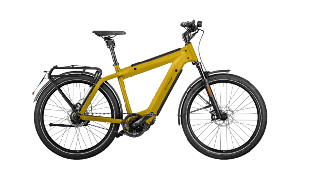 Bicicletă electrică RM Supercharger GT vario HS HE49 cm '23 galbenă (1250Wh, Nyon, cu geantă de blocare)
