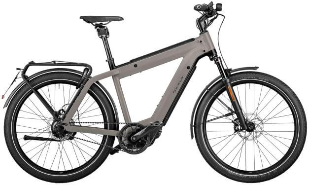 Bicicletă electrică RM Supercharger GT vario HS HE53 cm '23 gri (1250Wh, Kiox, suport față, cu geantă de blocare)