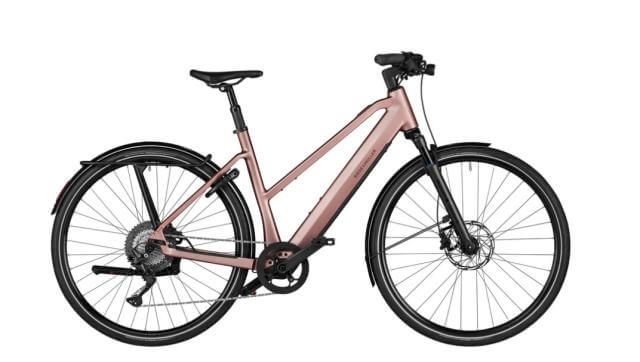 Bicicleta electrică roz RM UBN Seven silent TR51 cm '23 (430Wh, LEDHub, kit de suspensie)