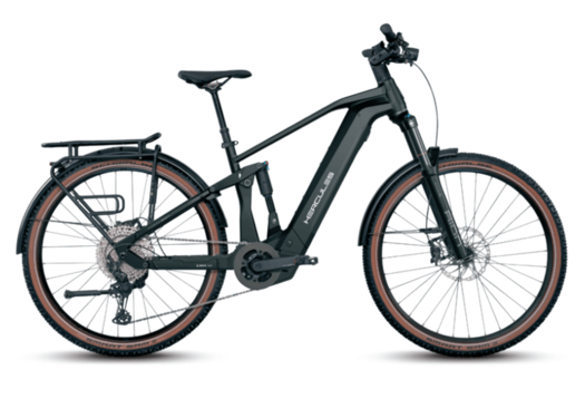 Bicicleta electrica neagra HERCULES Nos FS SUV 4.2 FU44 cm '25