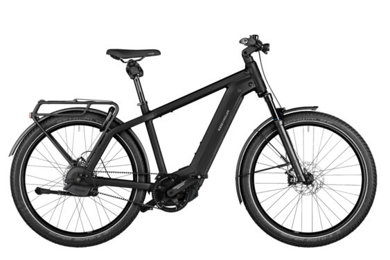Bicicletă electrică RM Charger4 GT automată HE53 cm '25 neagră (750Wh, Cockpit, Kiox 300, GX, portbagaj față, încuietoare cu geantă)