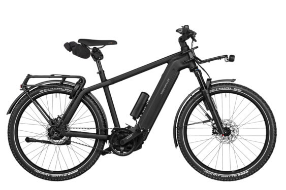 Bicicletă electrică RM Charger4 GT vario HS 53 cm '25 neagră (750Wh, Range extender 250, Cockpit, Kiox 300, GX, portbagaj față, încuietoare cu geantă)