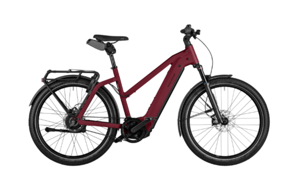 Bicicletă electrică RM Charger4 Mixte GT vario SELECT 49 cm '25 roșie (750Wh, Cockpit, Kiox 300, lacăt cu geantă)