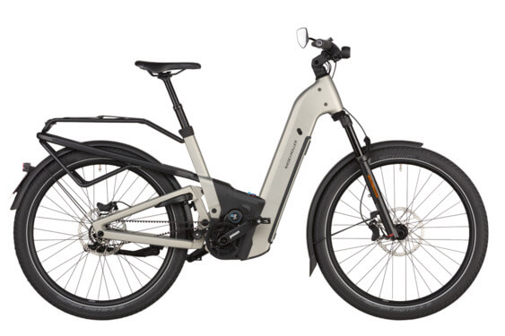 Bicicletă electrică RM Homage5 GT pinion HS US51 cm '25 argintie (Extra: 800Wh, portbagaj, kit confort, GX, încuietoare cu geantă, cip RX)