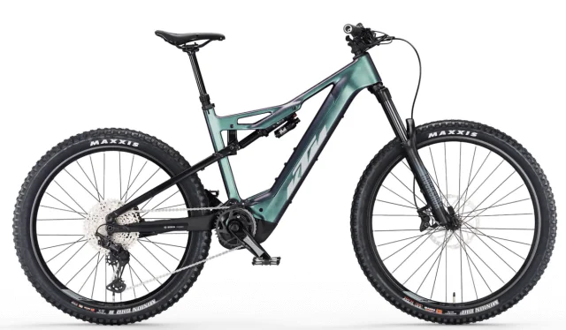 Bicicleta electrica KTM MACINA KAPOHO ELITE 43 cm teal-mov
