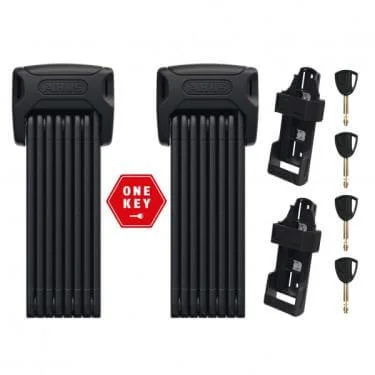 ABUS lakat 6000K/120 Big TwinSet (2 lakat 1 kulccsal nyitható), X-Plus cilinderrel, SH tartóval, fekete