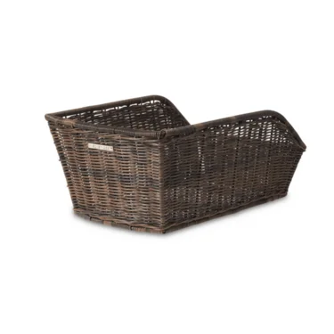 Coș spate Cento Rattan Look, fix, maro închis, model Basil